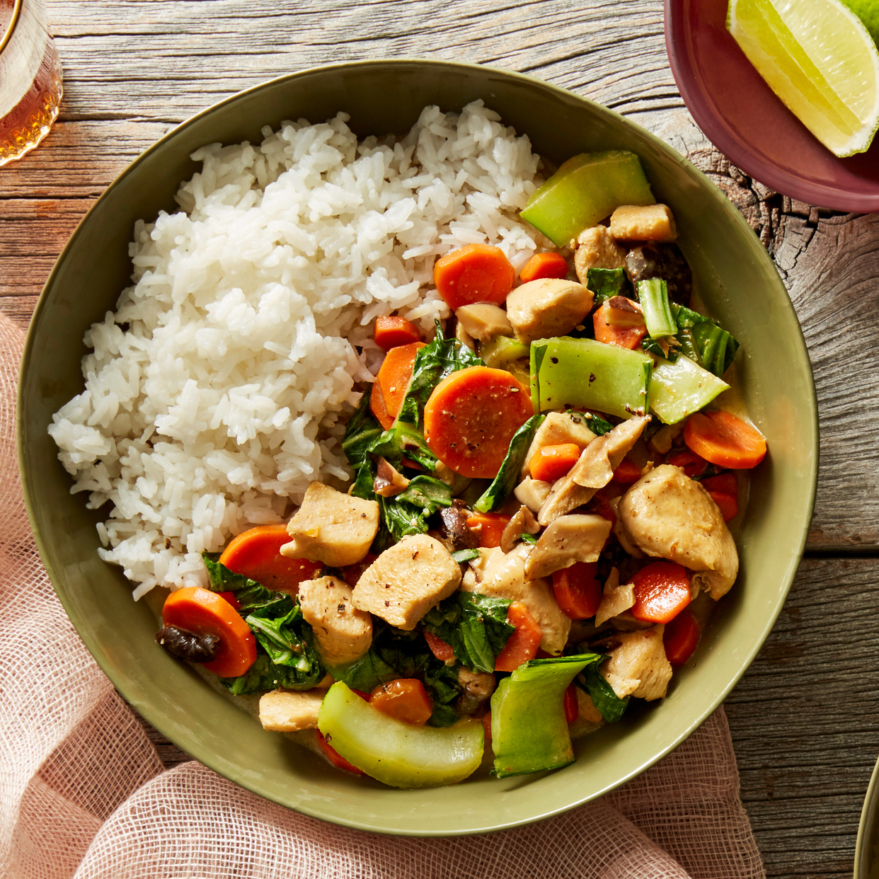 Thai Curry Chicken with Carrots & Bok Choy